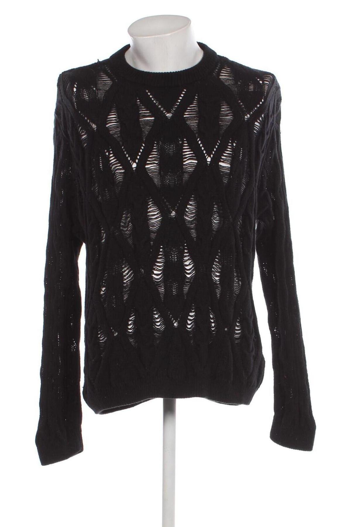 Ανδρικό πουλόβερ Zara, Μέγεθος L, Χρώμα Μαύρο, Τιμή 10,19 €