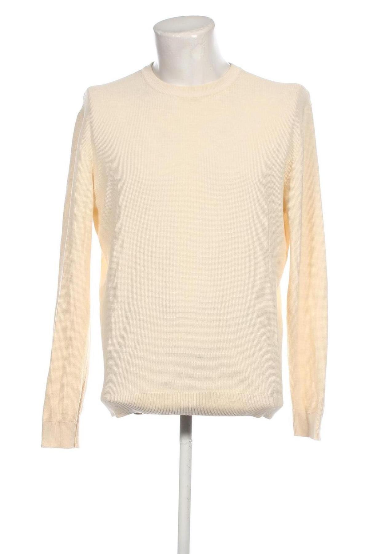 Herrenpullover Zara, Größe L, Farbe Ecru, Preis 16,44 €