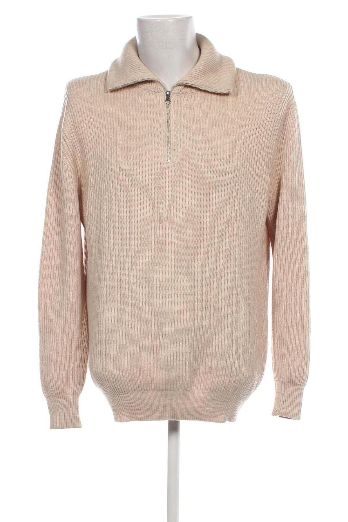 Herrenpullover Zara, Größe XL, Farbe Beige, Preis 13,99 €