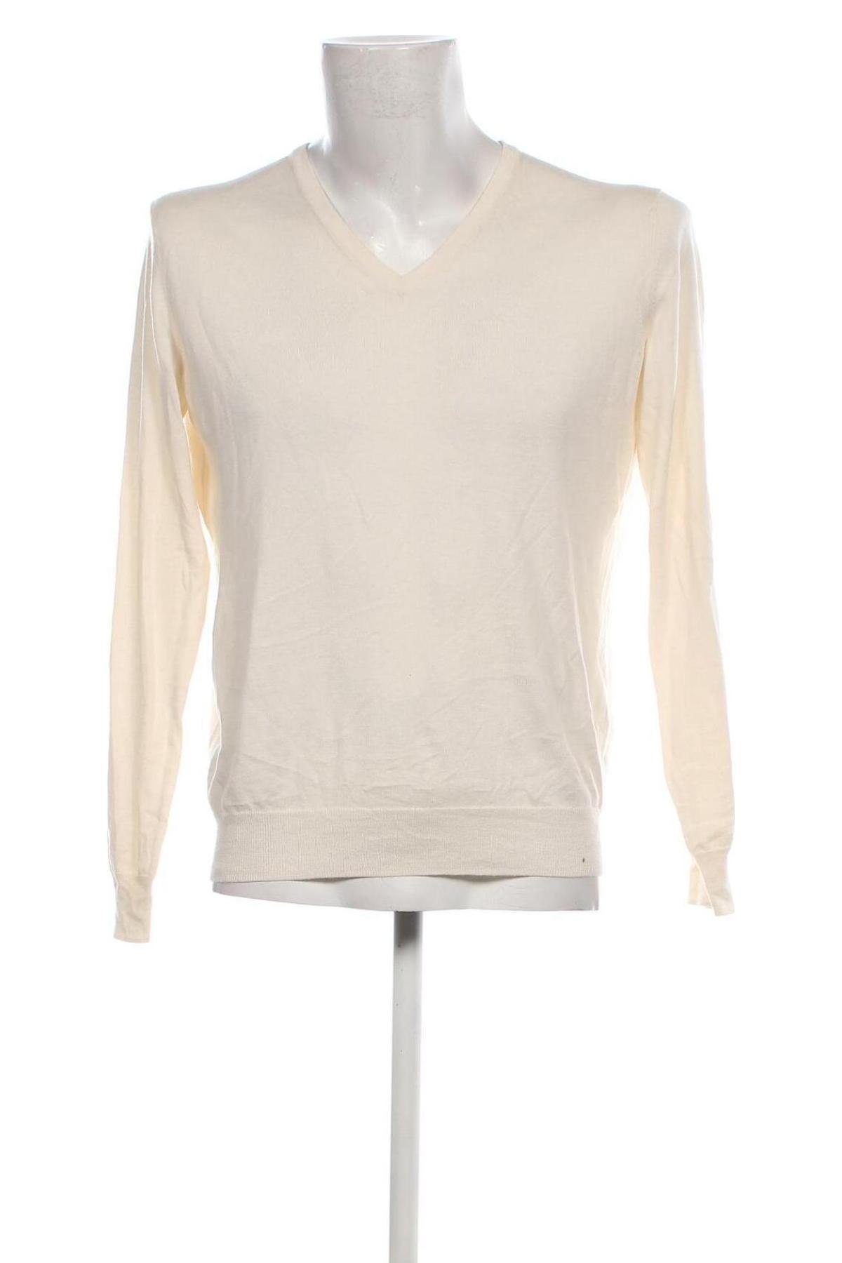 Мъжки пуловер Zara Man, Размер L, Цвят Екрю, Цена 18,88 лв.