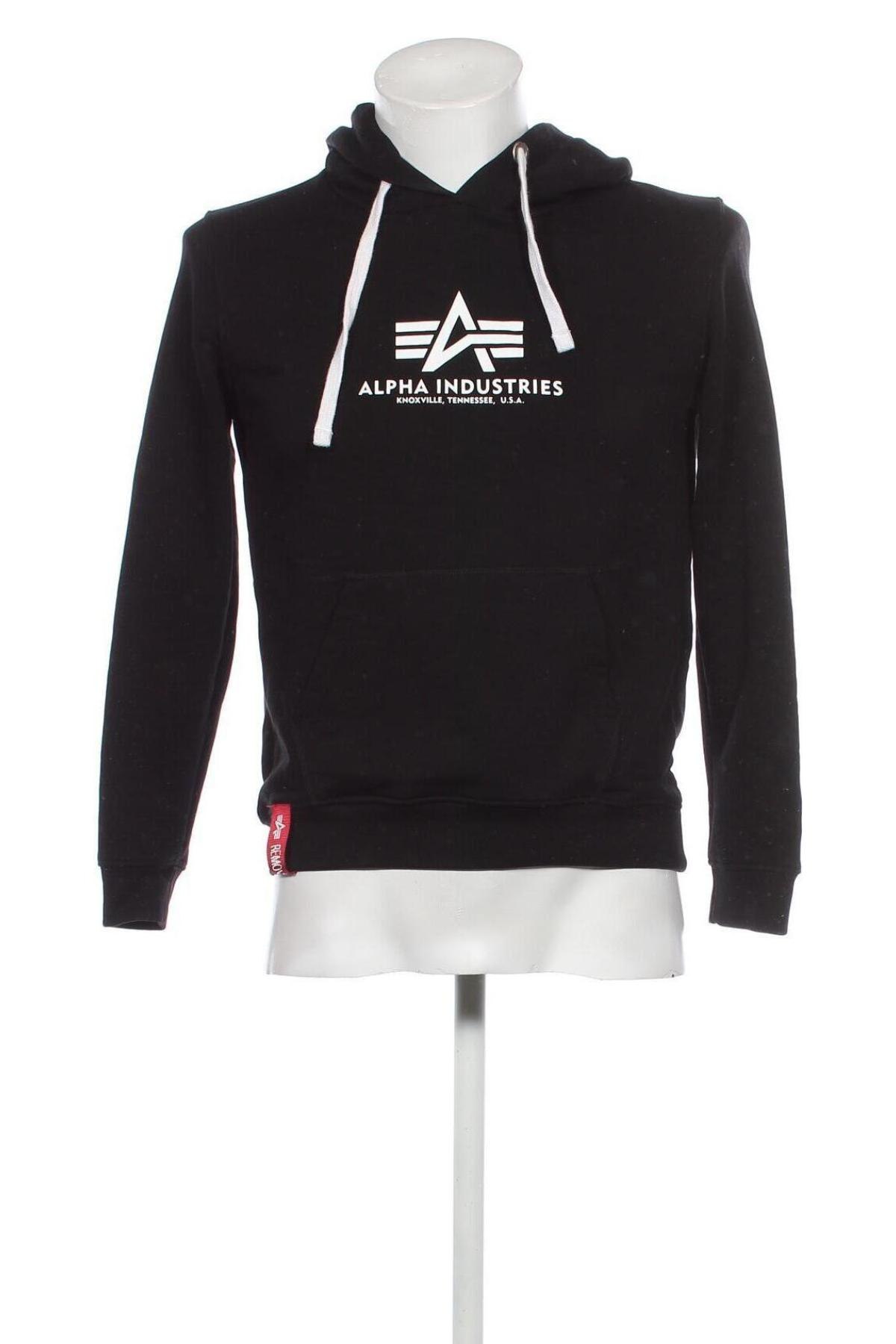 Herren Sweatshirt Alpha Industries, Größe S, Farbe Schwarz, Preis 32,53 €