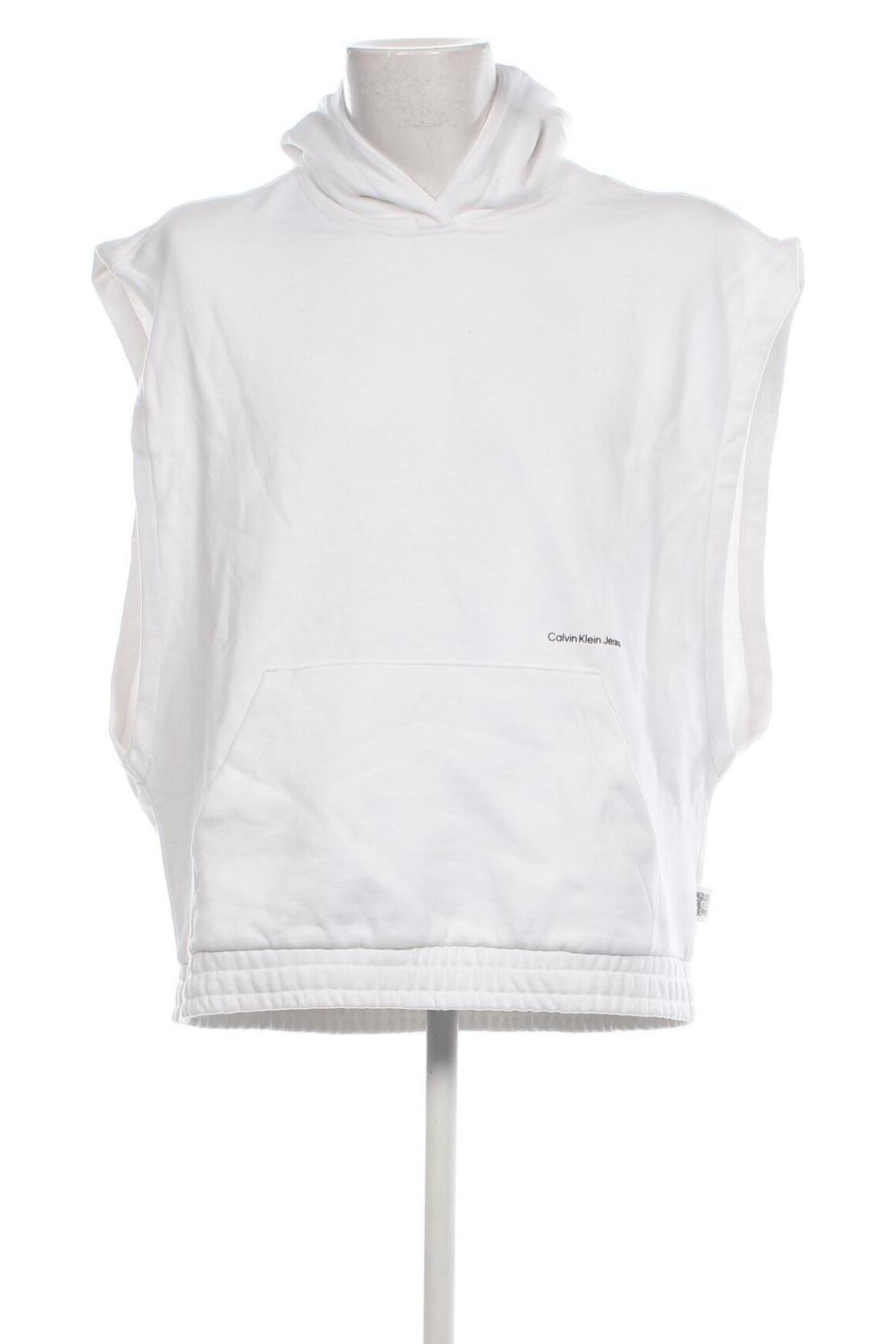 Herren Sweatshirt Calvin Klein Jeans, Größe XL, Farbe Weiß, Preis 32,16 €