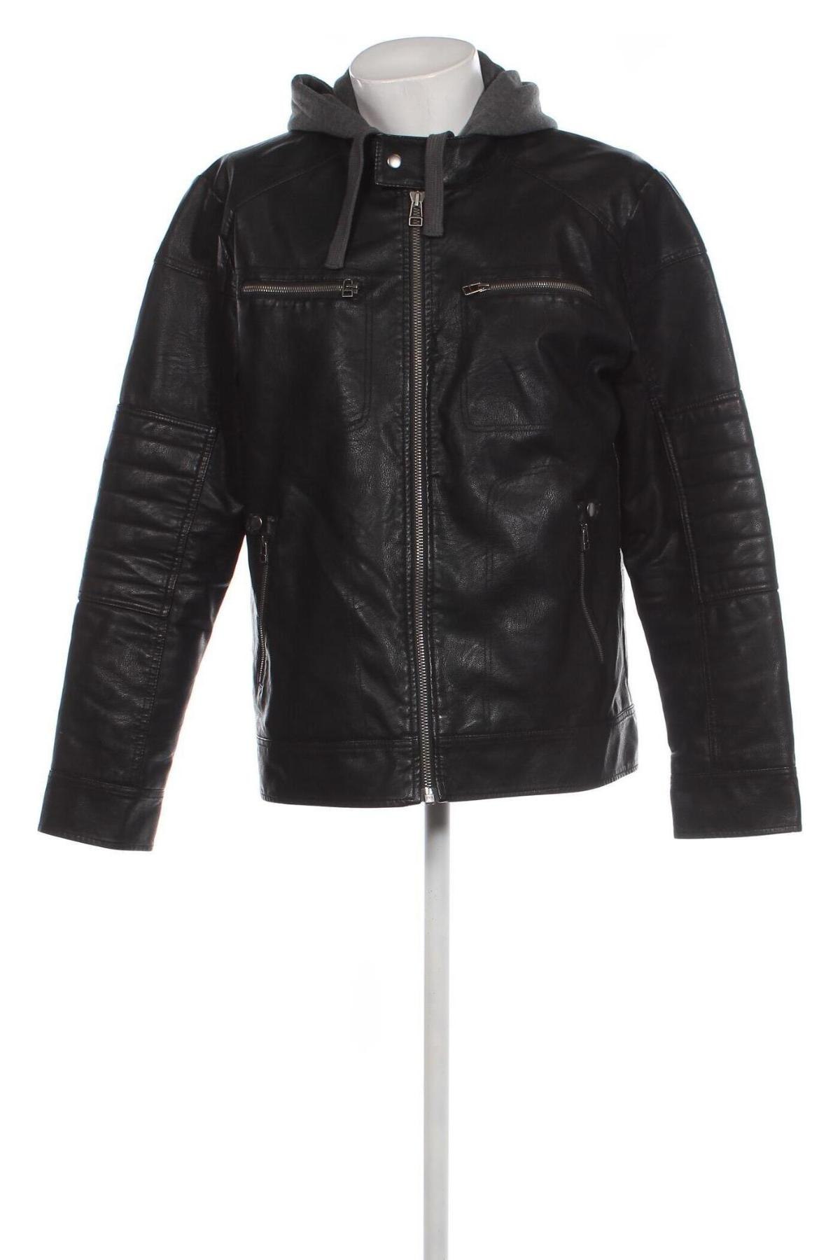 Ανδρικό δερμάτινο μπουφάν Livergy, Μέγεθος XL, Χρώμα Μαύρο, Τιμή 17,03 €