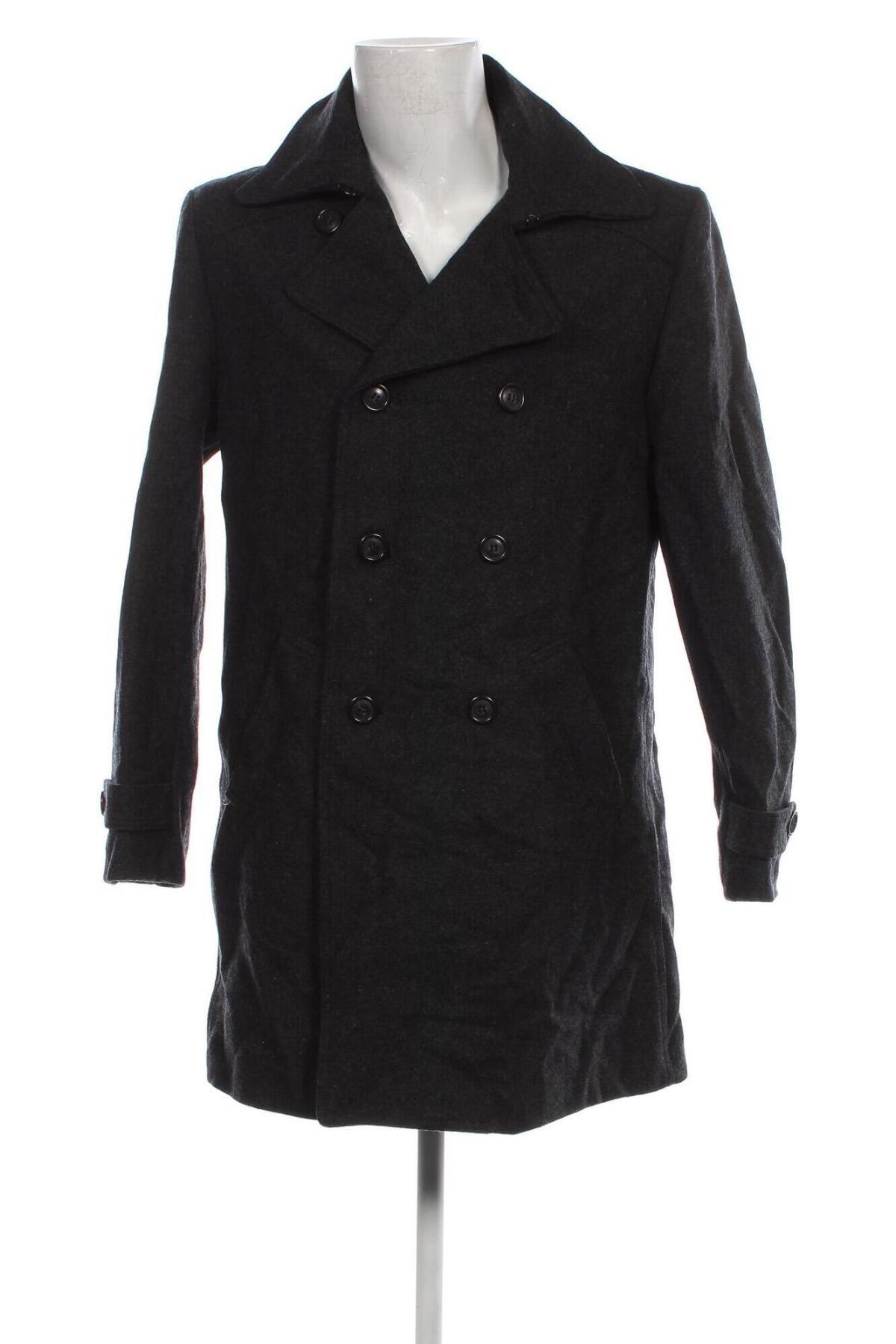Мъжко палто H&M, Размер L, Цвят Сив, Цена 56,71 лв.