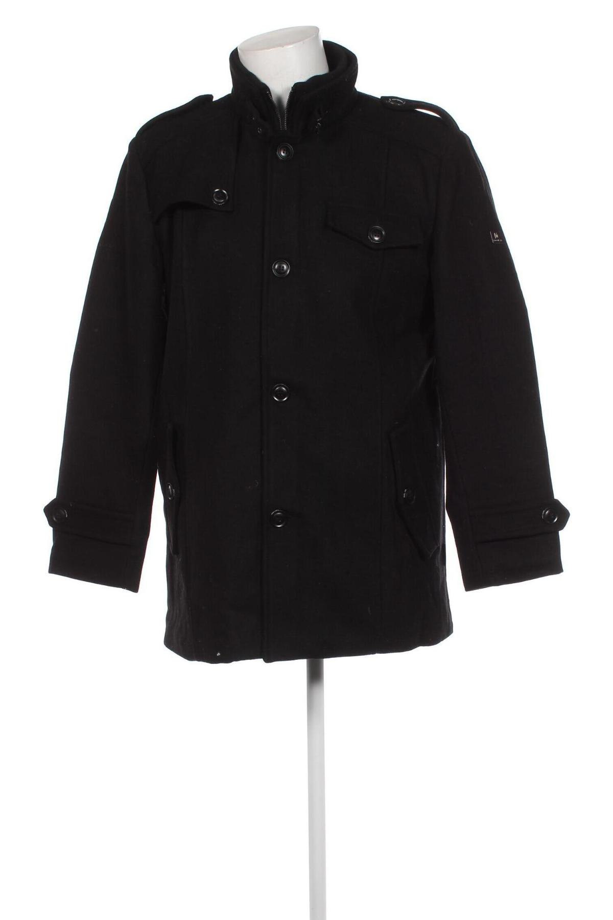 Ανδρικά παλτό Indigo, Μέγεθος XL, Χρώμα Μαύρο, Τιμή 50,54 €