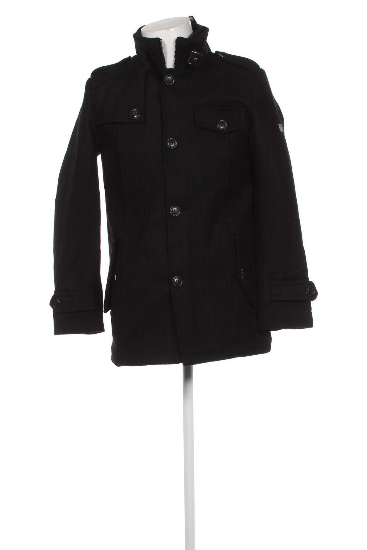 Мъжко палто Indigo, Размер S, Цвят Черен, Цена 92,88 лв.