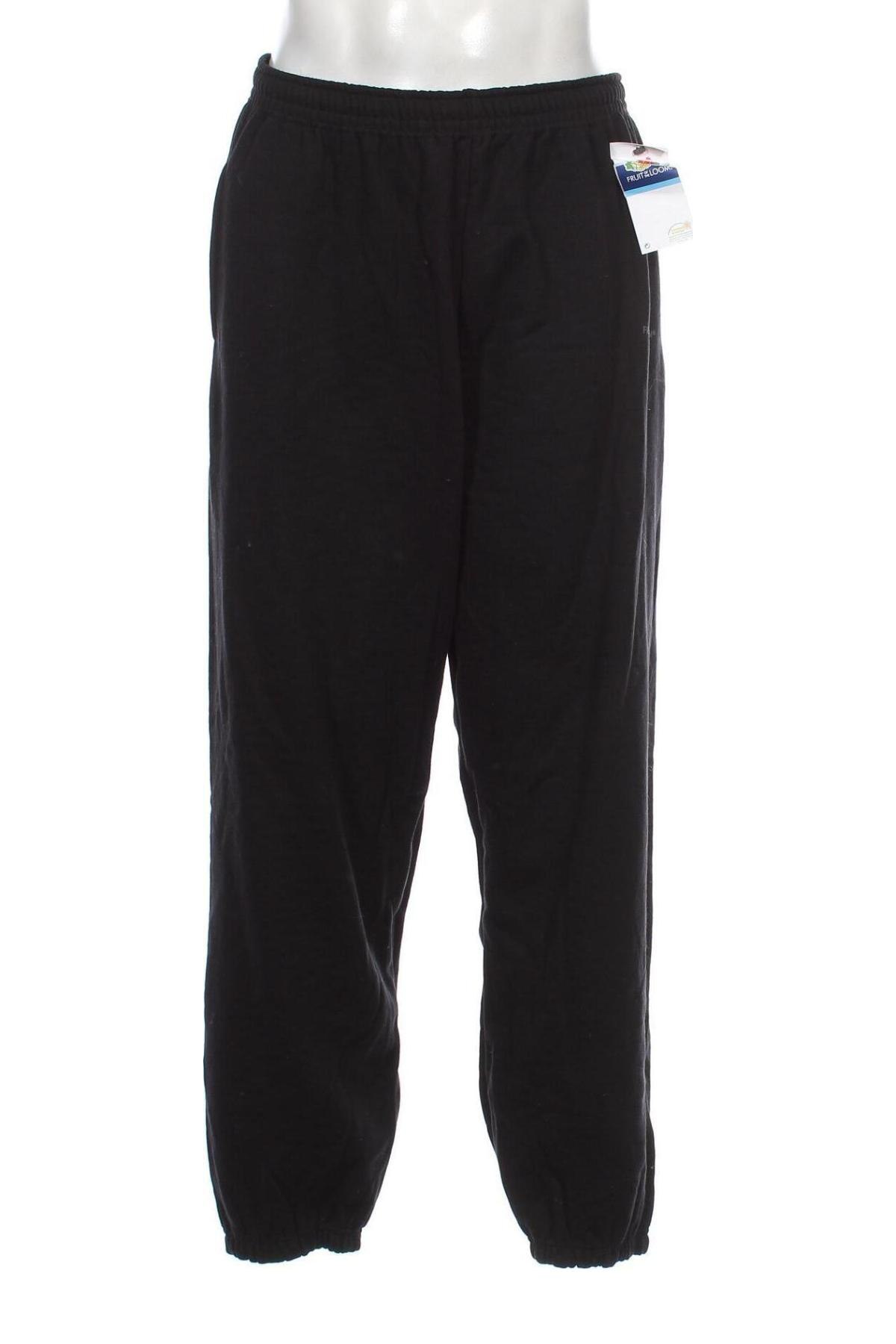 Pantaloni trening de bărbați Fruit Of The Loom, Mărime XL, Culoare Negru, Preț 98,36 Lei