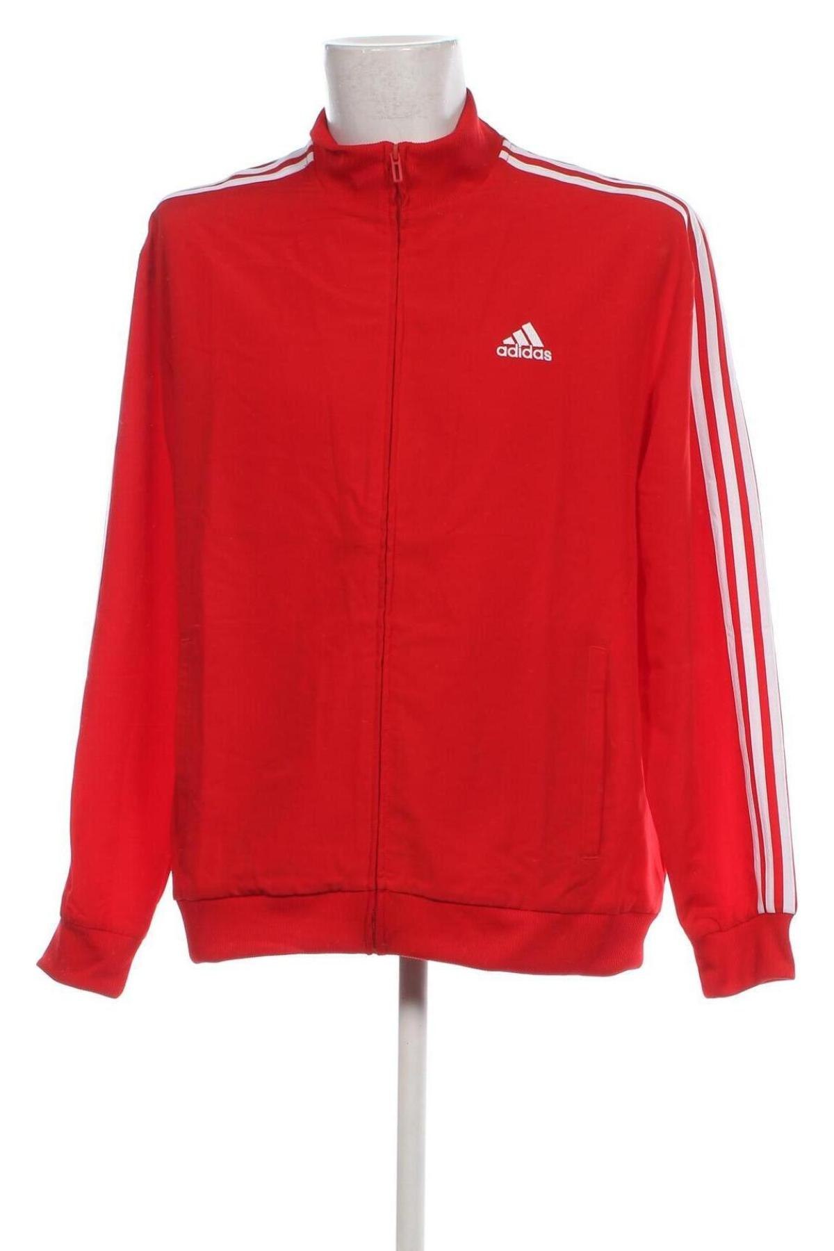 Bluză trening de bărbați Adidas, Mărime L, Culoare Roșu, Preț 319,73 Lei