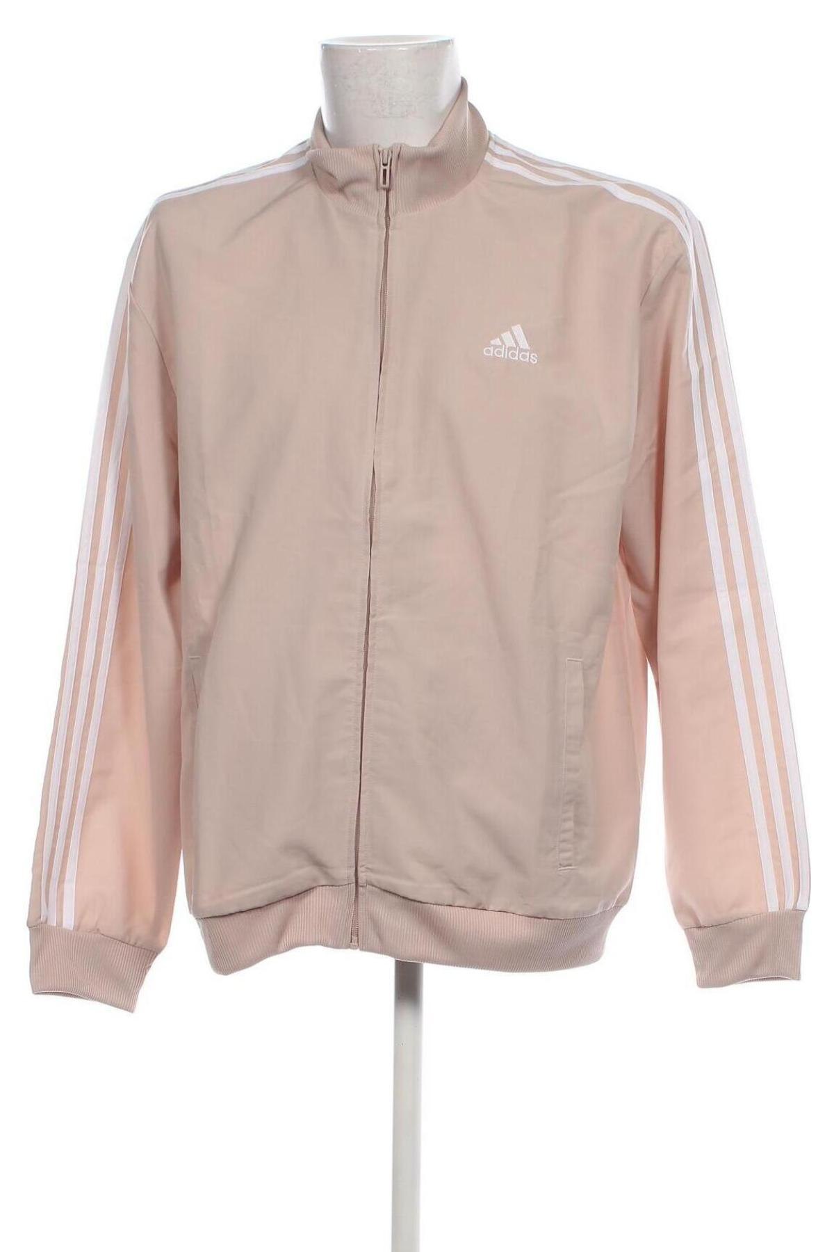 Ανδρικό αθλητικό μπουφάν Adidas, Μέγεθος L, Χρώμα  Μπέζ, Τιμή 56,45 €
