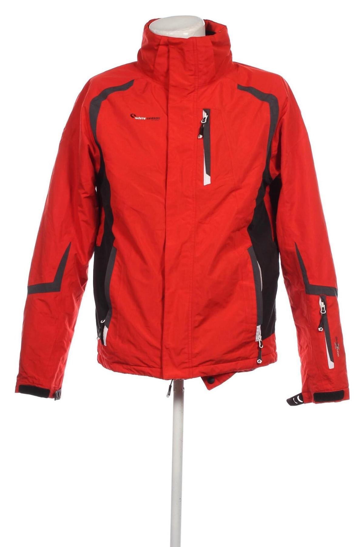 Ανδρικό μπουφάν για χειμερινά σπορ White Season, Μέγεθος L, Χρώμα Κόκκινο, Τιμή 29,26 €