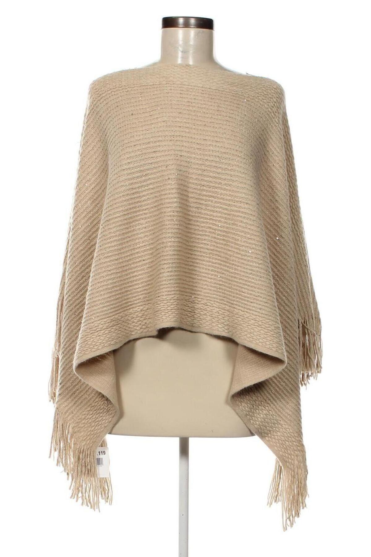 Poncho Laura Torelli, Größe M, Farbe Beige, Preis € 7,79