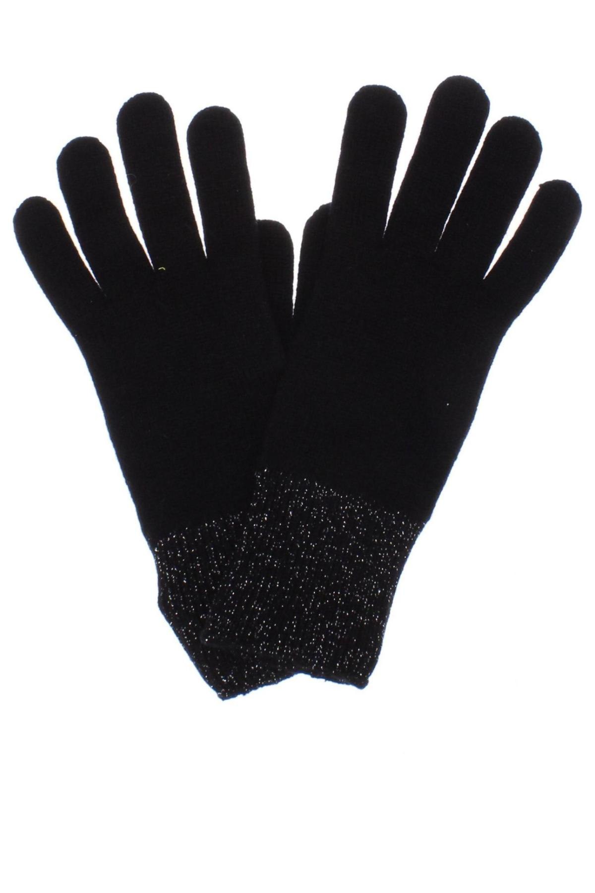 Ръкавици Etam, Цвят Черен, Цена 27,14 лв.