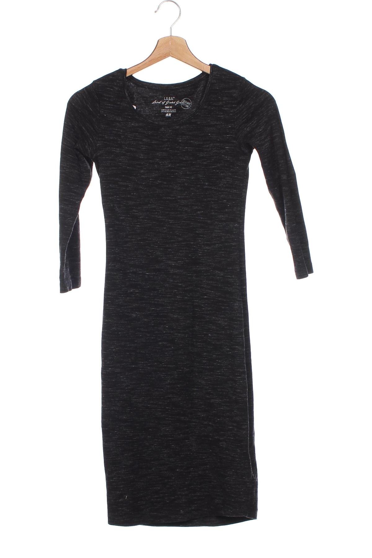 Kleid H&M L.O.G.G., Größe XS, Farbe Grau, Preis 8,01 €