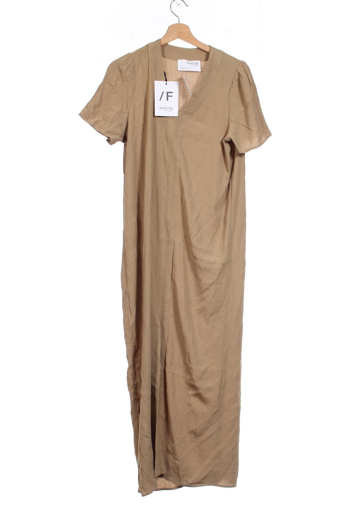 Kleid Selected Femme, Größe XS, Farbe Braun, Preis € 71,73