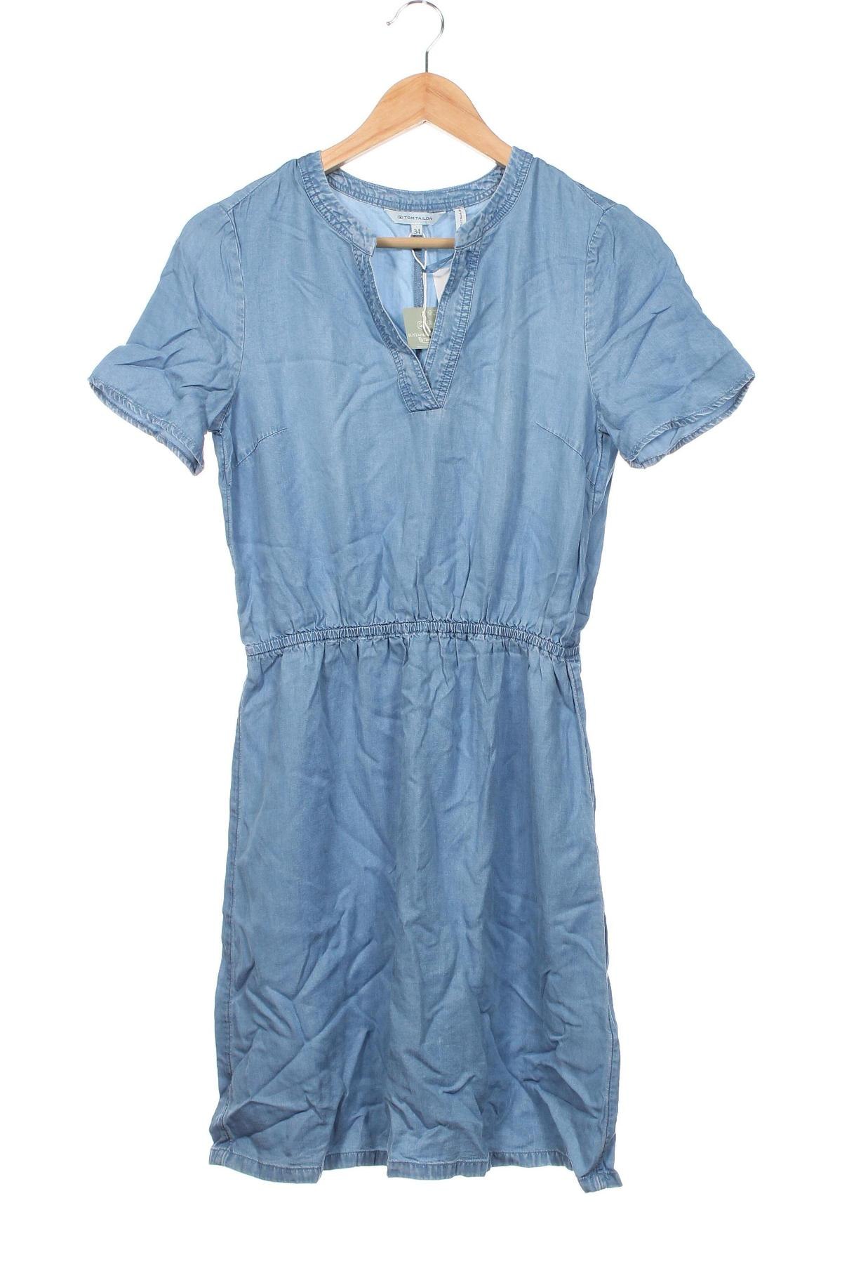 Φόρεμα Tom Tailor, Μέγεθος XS, Χρώμα Μπλέ, Τιμή 43,17 €
