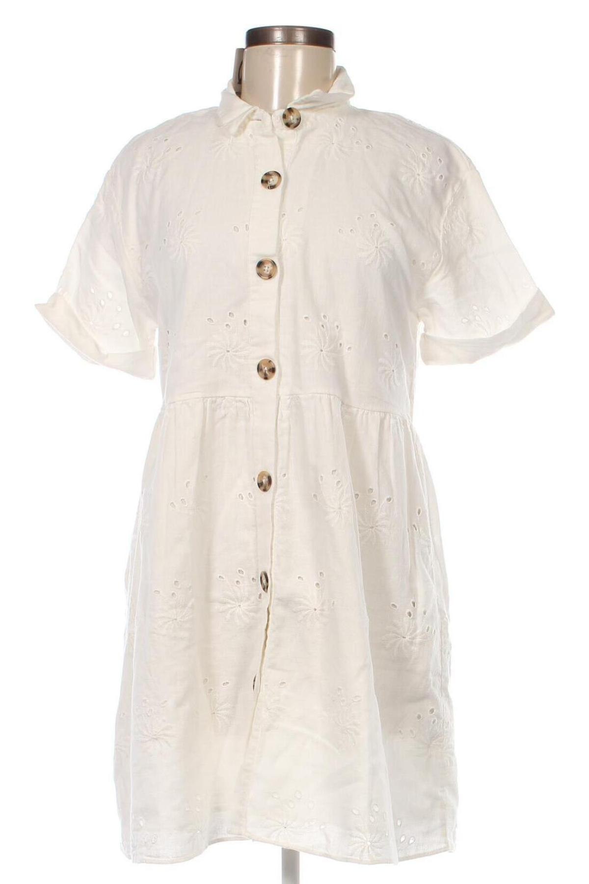 Kleid Zara, Größe L, Farbe Weiß, Preis 13,84 €