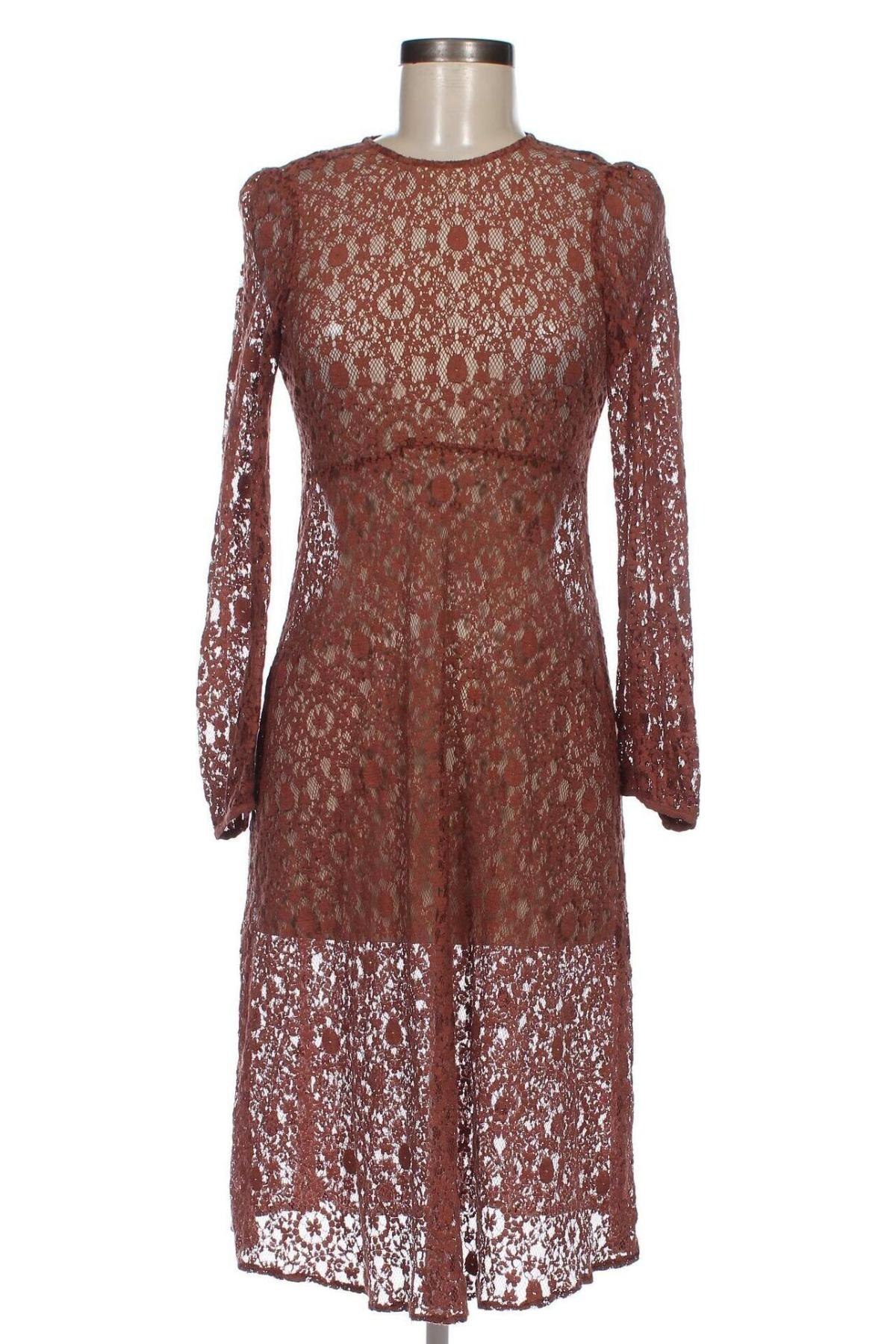 Kleid Zara, Größe S, Farbe Beige, Preis 7,56 €
