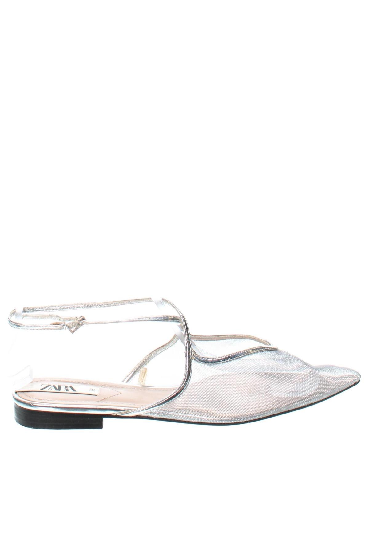 Sandalen Zara, Größe 39, Farbe Silber, Preis € 22,24