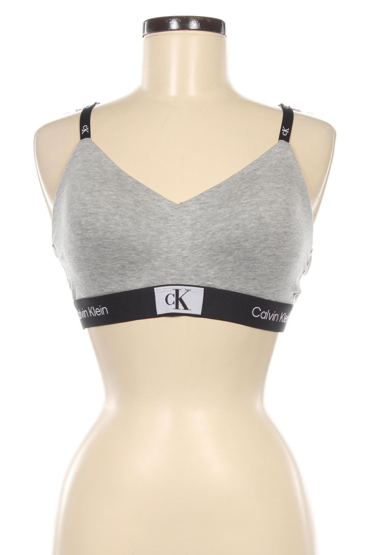 Сутиен Calvin Klein, Размер XL, Цвят Сив, Цена 99,00 лв.