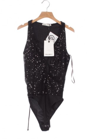 Дамска блуза - боди Pull&Bear, Размер XS, Цвят Черен, Цена 31,99 лв.