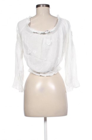 Damen Shirt Bershka, Größe L, Farbe Weiß, Preis € 10,00