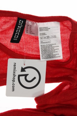 Bluzka damska H&M Divided, Rozmiar XS, Kolor Czerwony, Cena 43,68 zł