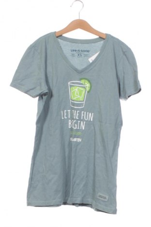 Damen Shirt Life Is Good, Größe XS, Farbe Blau, Preis 14,38 €