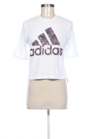 Γυναικείο t-shirt Adidas, Μέγεθος M, Χρώμα Λευκό, Τιμή 14,00 €