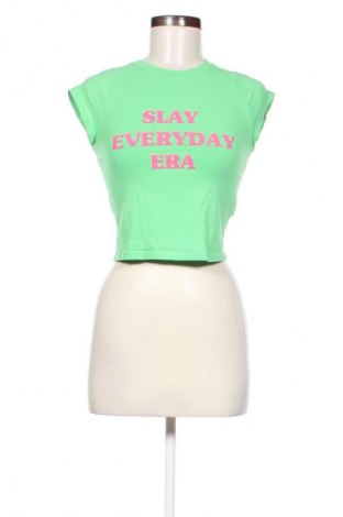 Damen T-Shirt Bershka, Größe S, Farbe Grün, Preis € 9,00
