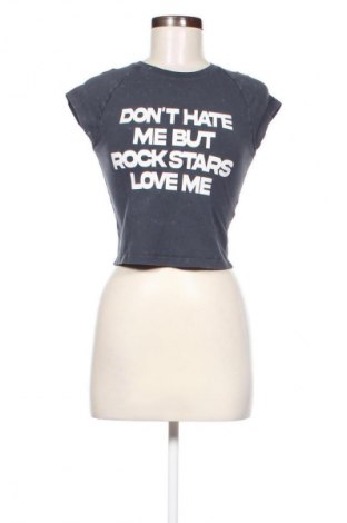 Damski T-shirt Bershka, Rozmiar S, Kolor Szary, Cena 40,45 zł