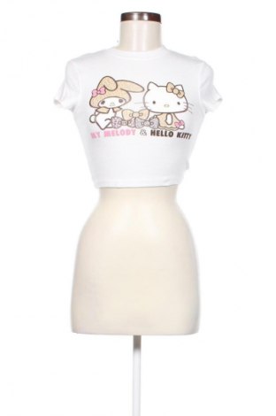 Damski T-shirt Bershka, Rozmiar S, Kolor Biały, Cena 40,45 zł