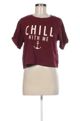 Damski T-shirt Bershka, Rozmiar L, Kolor Czerwony, Cena 22,99 zł