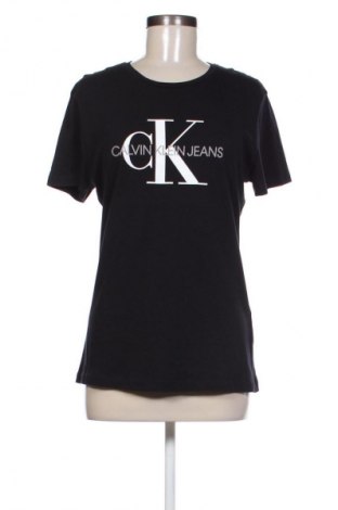 Γυναικείο t-shirt Calvin Klein Jeans, Μέγεθος L, Χρώμα Μαύρο, Τιμή 18,00 €