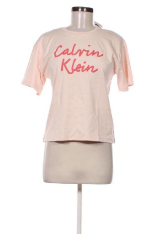 Damski T-shirt Calvin Klein Jeans, Rozmiar XL, Kolor Różowy, Cena 216,99 zł