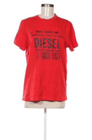 Damski T-shirt Diesel, Rozmiar L, Kolor Czerwony, Cena 222,99 zł
