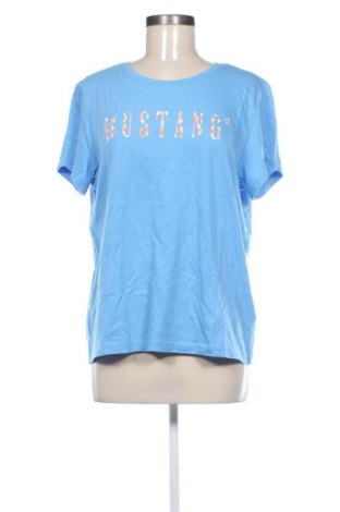 Damski T-shirt Mustang, Rozmiar L, Kolor Niebieski, Cena 40,45 zł