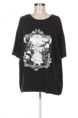 Damski T-shirt Romwe, Rozmiar 4XL, Kolor Czarny, Cena 55,99 zł