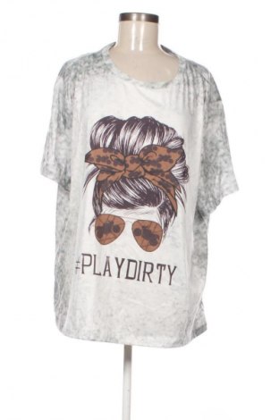 Damen T-Shirt SHEIN, Größe 3XL, Farbe Mehrfarbig, Preis 11,99 €