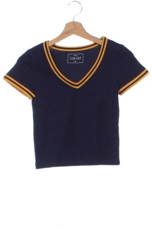 Γυναικείο t-shirt Sinsay, Μέγεθος XS, Χρώμα Μπλέ, Τιμή 14,32 €