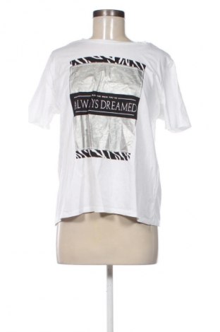 Γυναικείο t-shirt Zara, Μέγεθος L, Χρώμα Λευκό, Τιμή 6,00 €