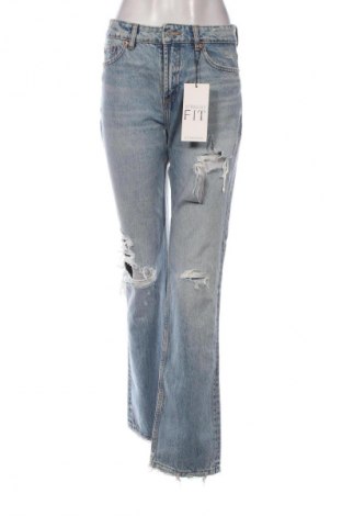 Blugi de femei Stradivarius, Mărime S, Culoare Albastru, Preț 128,71 Lei