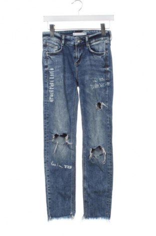 Blugi de femei Zara Trafaluc, Mărime XS, Culoare Albastru, Preț 112,08 Lei