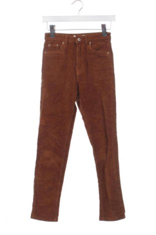 Pantaloni de velvet de femei Pull&Bear, Mărime XS, Culoare Maro, Preț 79,00 Lei