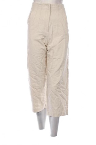 Damskie spodnie Zara, Rozmiar S, Kolor ecru, Cena 62,92 zł