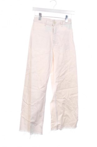 Γυναικείο παντελόνι Zara, Μέγεθος XS, Χρώμα Εκρού, Τιμή 17,99 €
