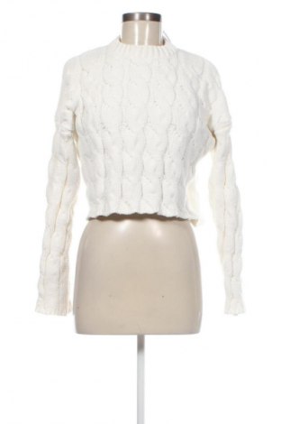 Pulover de femei Bershka, Mărime S, Culoare Alb, Preț 98,99 Lei