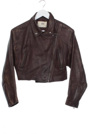 Damen Lederjacke Stradivarius, Größe XS, Farbe Braun, Preis 49,29 €