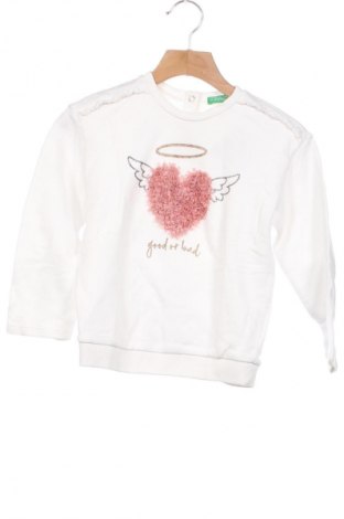 Παιδική μπλούζα United Colors Of Benetton, Μέγεθος 3-4y/ 104-110 εκ., Χρώμα Λευκό, Τιμή 14,99 €