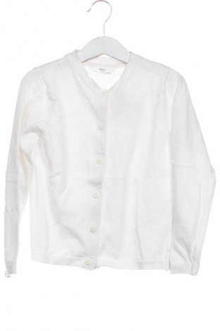 Kinder Strickjacke Marks & Spencer, Größe 5-6y/ 116-122 cm, Farbe Weiß, Preis 11,76 €