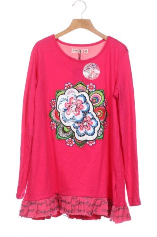 Kinderkleid Desigual, Größe 10-11y/ 146-152 cm, Farbe Rosa, Preis 47,57 €